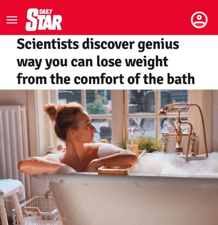 Мастхэв для худеющих: 1 час в тёплой ванне сжигает калорий ровно столько, сколько при 30-минутной прогулке по улице.... - новости