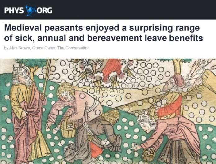 Учёные выяснили, что средневековые крестьяне отдыхали больше современных офисников. - новости