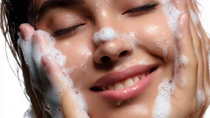 Женщина после 40 лет, выглядящая молодо и привлекательно, на фоне современного городского пейзажа