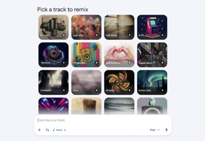 Изображение, символизирующее встречу классической музыки и современных технологий, возможно, с элементами Моцарта и логотипом Google.