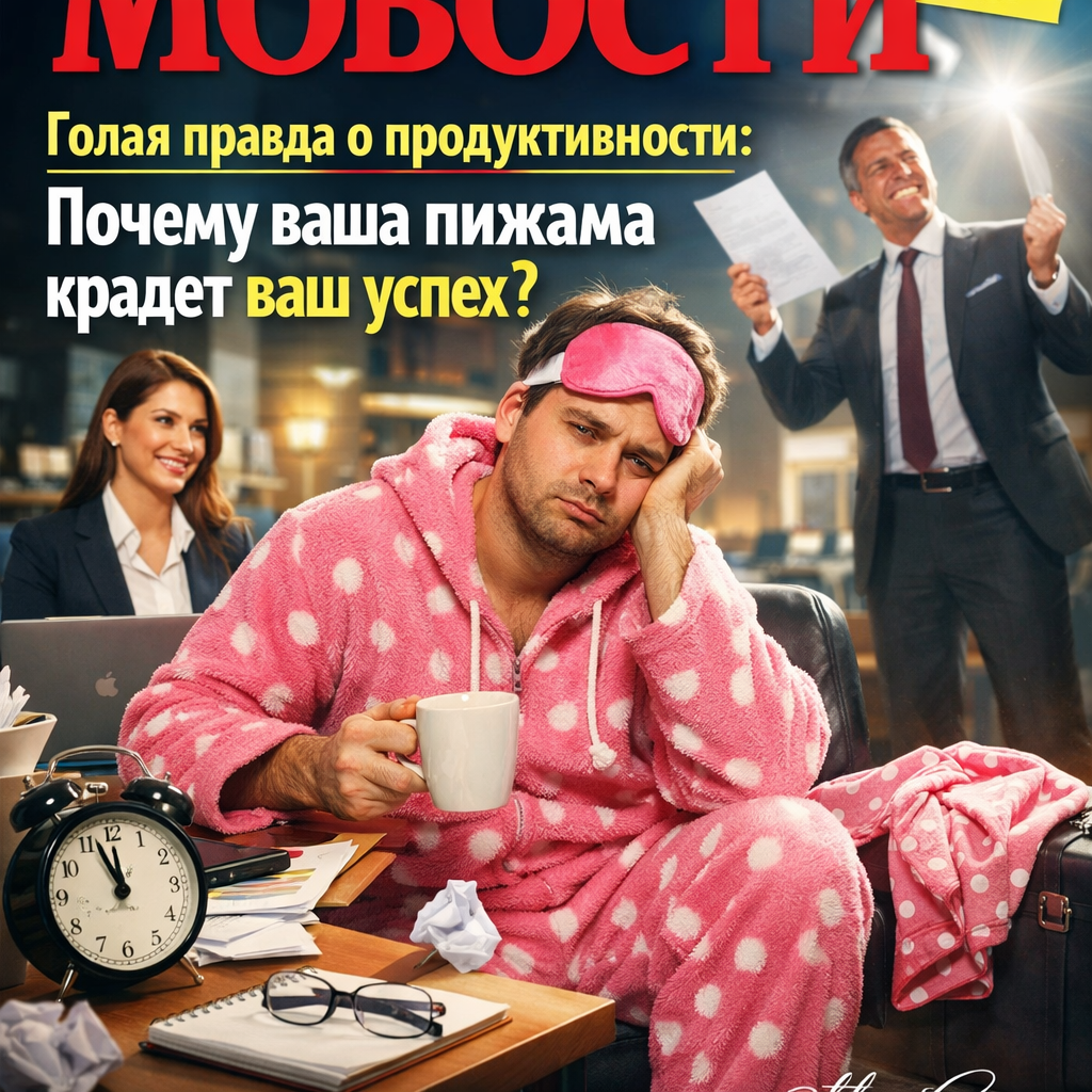 Изображение человека в пижаме, работающего за ноутбуком