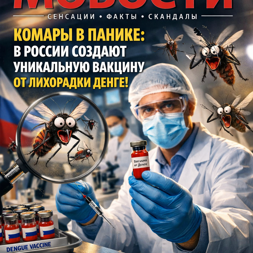 Изображение, иллюстрирующее создание вакцины от лихорадки Денге в России
