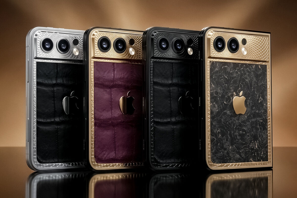 Иллюстрация несуществующего iPhone с золотой оболочкой