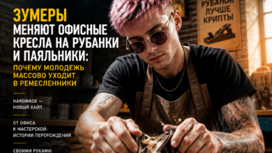 Молодежь, занимающаяся ремеслом, заменяет офисные кресла на инструменты