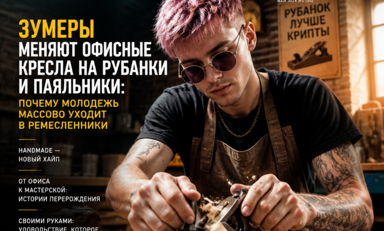 Молодежь, занимающаяся ремеслом, заменяет офисные кресла на инструменты