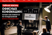 Кофемашина в офисе с чашкой кофе рядом