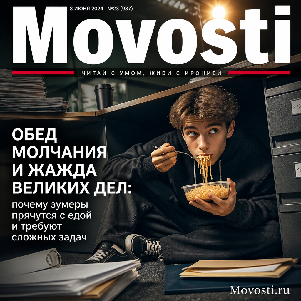 Изображение зумеров, скрывающихся с едой, в поисках сложных задач