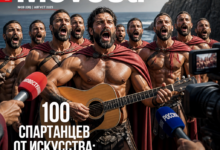 Изображение 100 спартанцев, представляющих различные музыкальные направления от Тихого океана до Абхазии.