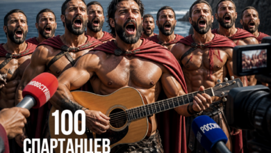 Изображение 100 спартанцев, представляющих различные музыкальные направления от Тихого океана до Абхазии.