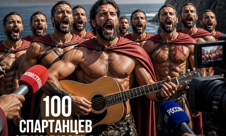Изображение 100 спартанцев, представляющих различные музыкальные направления от Тихого океана до Абхазии.