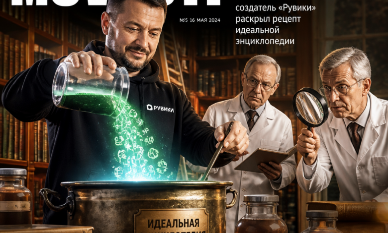 Изображение, иллюстрирующее взаимодействие нейросетей и академической науки в создании энциклопедий.