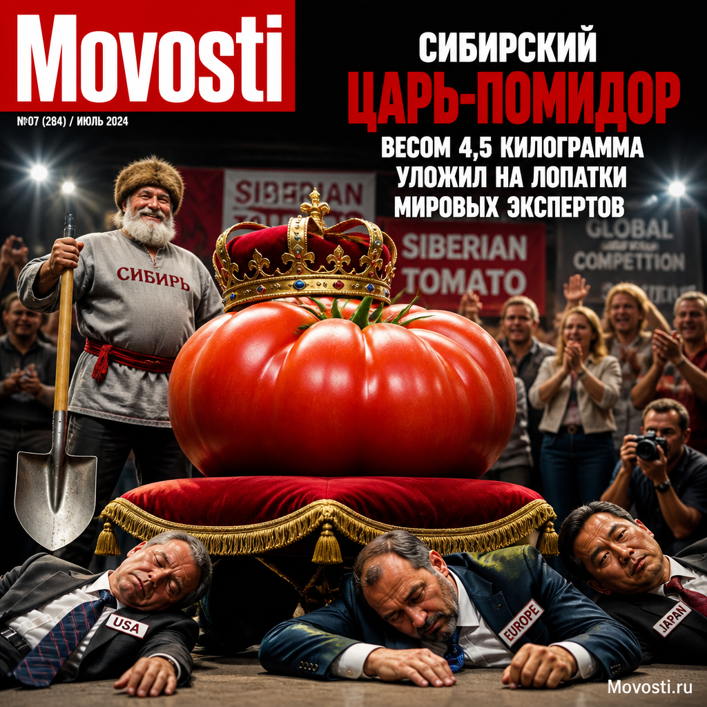 Сибирский Царь-помидор весом 4,5 килограмма, впечатляющий размер и красота