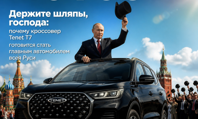 Кроссовер Tenet T7 на фоне русских пейзажей
