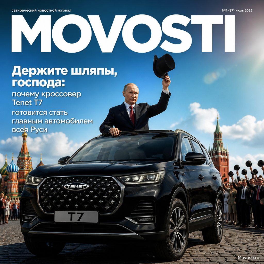 Кроссовер Tenet T7 на фоне русских пейзажей