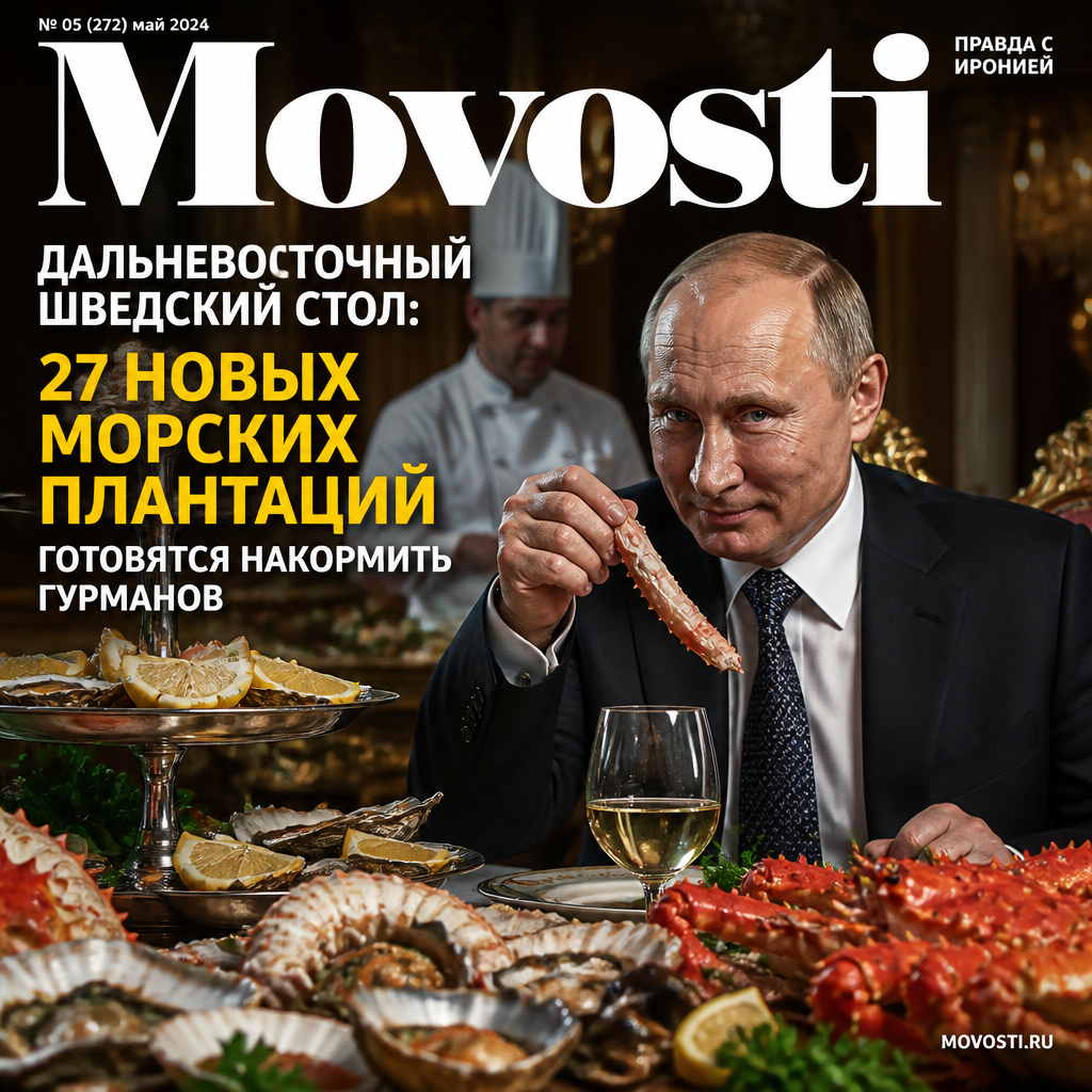 Изображение шведского стола с морепродуктами из новых плантаций Дальнего Востока