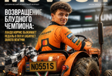 Ландо Норрис в гоночном автомобиле на трассе в Венгрии