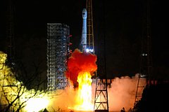 Изображение, иллюстрирующее африканские технологии и космическое сотрудничество с Китаем.