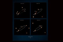 Звезда, летящая на высокой скорости к черной дыре в космосе
