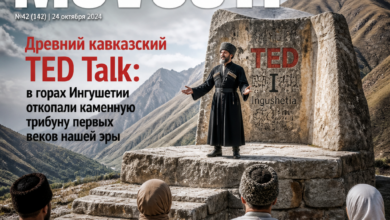 Каменная трибуна первых веков нашей эры, найденная в горах Ингушетии