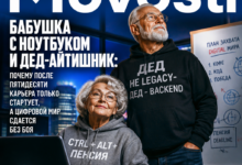 Старшая пара за работой на ноутбуке, символизирующая карьерные возможности после пятидесяти