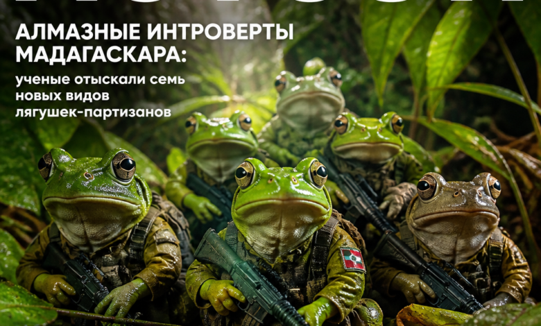 Изображение семи новых видов лягушек-партизанов, найденных в Мадагаскаре