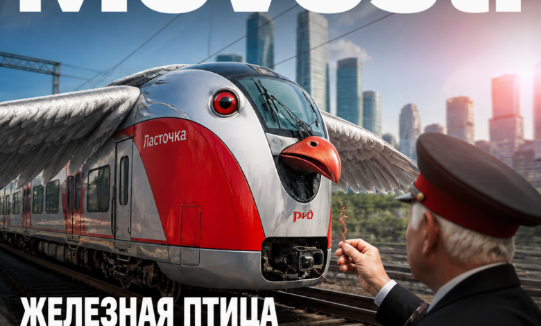 Беспилотный поезд «Ласточка» на МЦК, расправляющий свои крылья