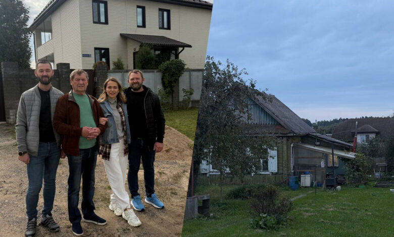 Анна Хилькевич с родными, обнимая их после долгих лет разлуки.
