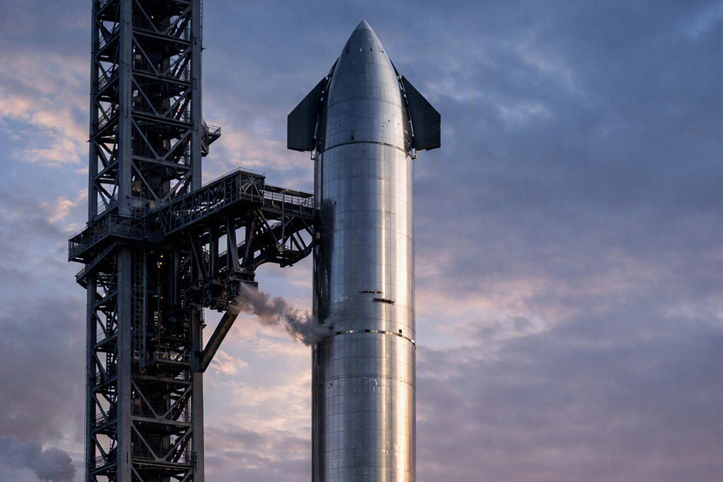 Starship на стартовой площадке